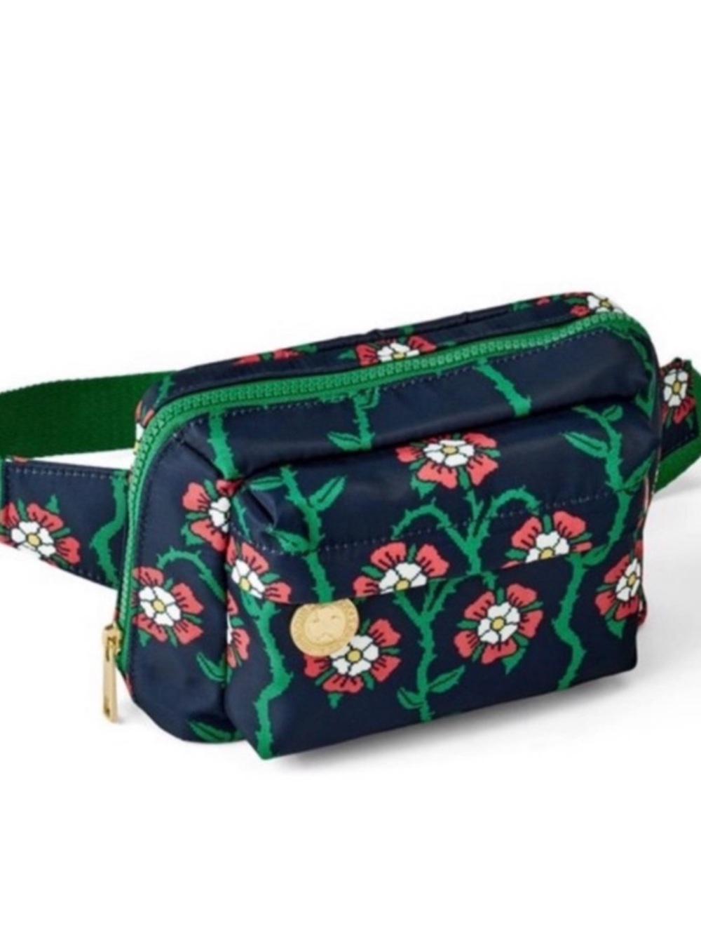 Rowing Blazers Floral Navy and Green Crossbody Belt Bag
